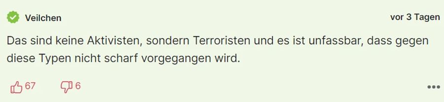 Derselben Meinung ist auch «Veilchen».