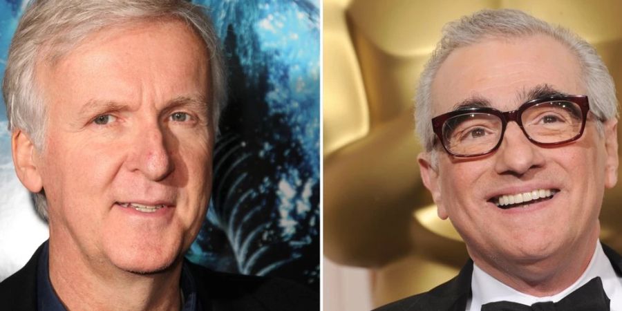 Sowohl James Cameron (li.) als auch Martin Scorsese sind keine Fans von Marvel.