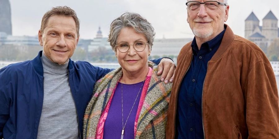 Mit Richy Müller (l.) und Ernst Stötzner stand Katerina Jacob in Köln wieder vor der Kamera.