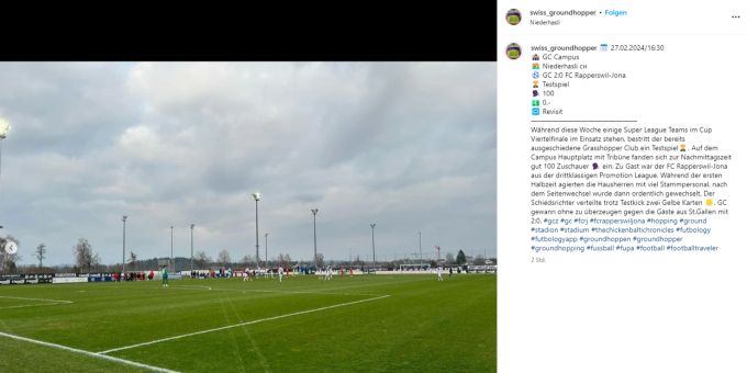 GC gewinnt das Testspiel gegen Rapperswil-Jona 2:0. gc