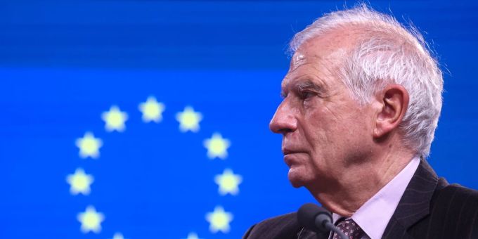 Aufgrund von Ungarns Blockade musste der EU-Aussenbeauftragte Borrell die Erklärung in nur seinem Namen abgeben. (Archivbild) EU-Aussenbeauftragter Josep Borrell