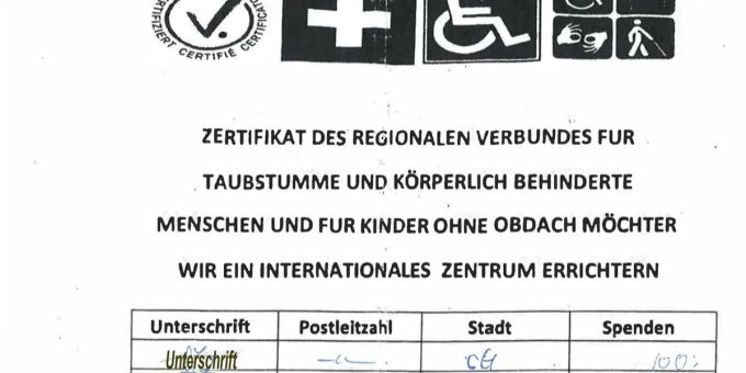 So könnten die Unterschriftenlisten aussehen. Bettler