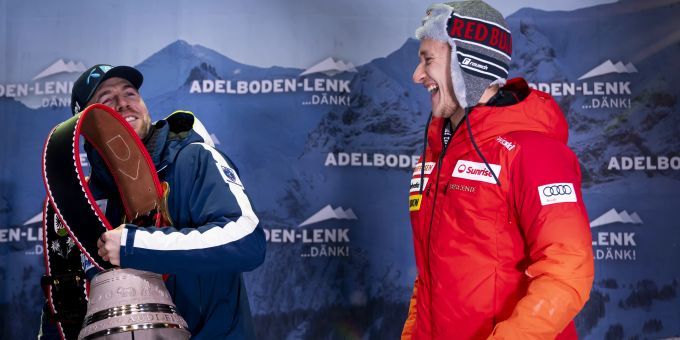 Aleksander Kilde (links) sagt, dass es derzeit kein Durchkommen an Marco Odermatt (rechts) gibt. Marco Odermatt