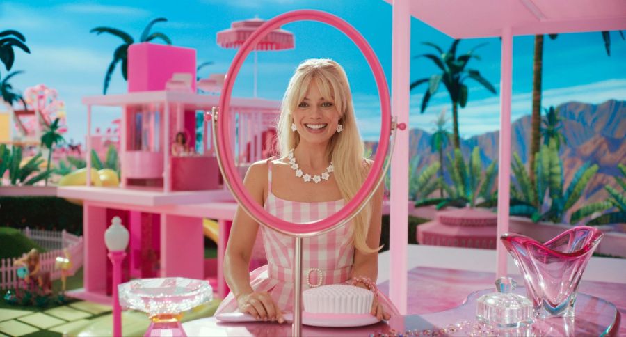 Margot Robbie als Barbie in einer Szene der Films «Barbie».