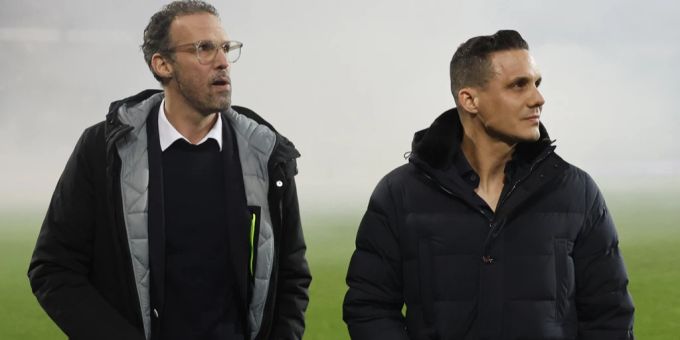 Klub-Boss David Degen (r.) und Marco Streller, Mitglied der Sportkommission des FC Basel. David Degen FC Basel