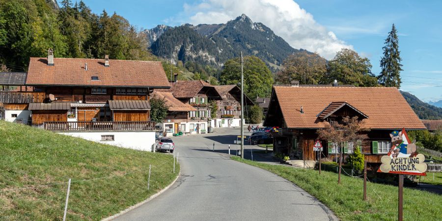 Blick auf Oberwil. - Simmental