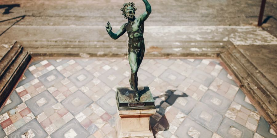 statue, sonne, pompeji