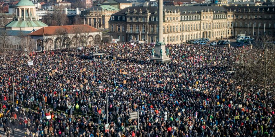 Demonstration gegen rechts Stuttgart