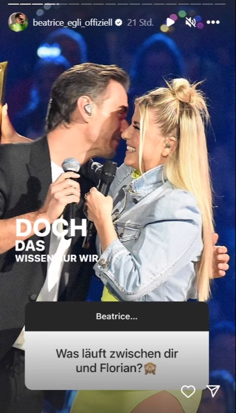 Beatrice Egli teilt ein inniges Bild mit Florian Silbereisen.