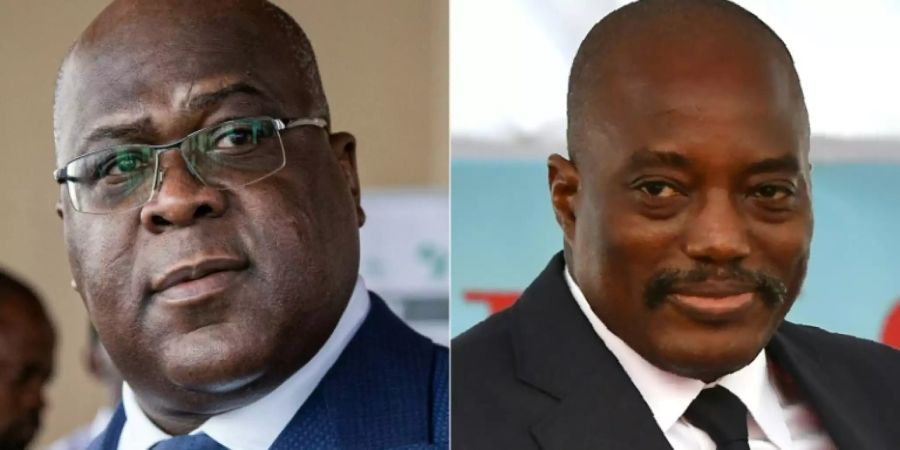 Präsident Tshisekedi (l) und sein Vorgänger Kabila