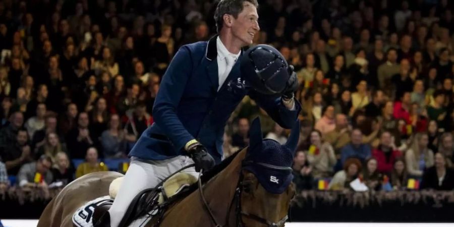 Springreiter Daniel Deusser im Sattel von Killer Queen. Foto: Jasper Jacobs/BELGA/dpa/Archivbild