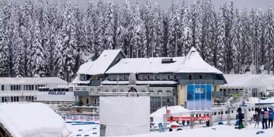Bei der Biathlon-WM auf der Pokljuka hat es fünf positive Coronavirus-Tests gegeben. Foto: Sven Hoppe/dpa