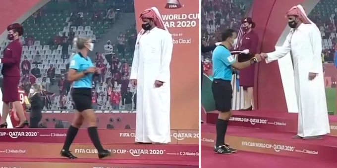 Katar-Strophe! - Scheich verweigert Frauen-Schiris Handshake an Club-WM