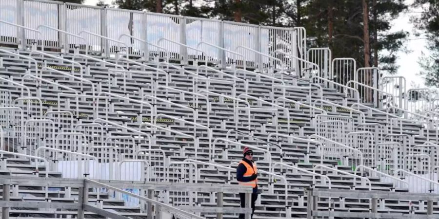 Die Biathlon-Wettkämpfe werden ohne Zuschauer ausgetragen stattfinden. Foto: Jussi Nukari/Lehtikuva/dpa