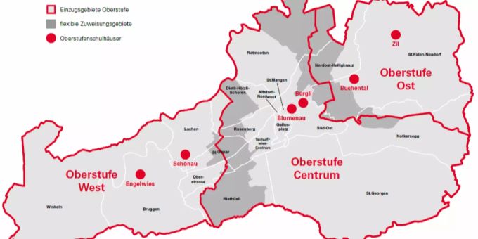 Veränderungen bei den Einzugsgebieten der städtischen Oberstufe.