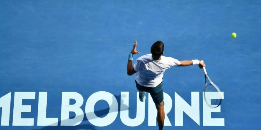 Die Australian Open finden unter strengsten Corona-Massnahmen statt. Foto: Sydney Low/Cal Sport Media/Zuma/dpa