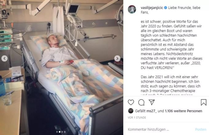 Vasilije Janjicic vom FCZ verkündet die erfreuliche Nachricht via Instagram. FCZ