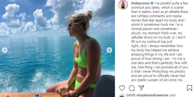 Lindsey Vonn spricht offen über das Hass-Kommentare im Netz. Lindsey Vonn