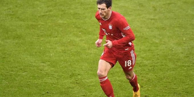 Befindet sich nach seiner Corona-Infektion im Aufbautraining: Bayern-Profi Leon Goretzka. Foto: Lukas Barth-Tuttas/epa/Pool/dpa Befindet sich nach seiner Corona-Infektion im Aufbautraining: Bayern-Profi Leon Goretzka. Foto: Lukas Barth-Tuttas/epa/Pool/dpa