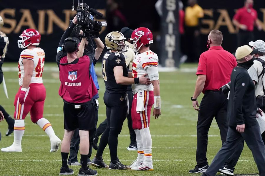 Am Ende gratulierte Brees Mahomes zu einem 32:29-Sieg.