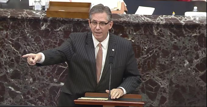Bruce Castor spricht während dem zweiten Impeachment-Prozess gegen Donald Trump im US-Kapitol in Washington. Trump Impeachment