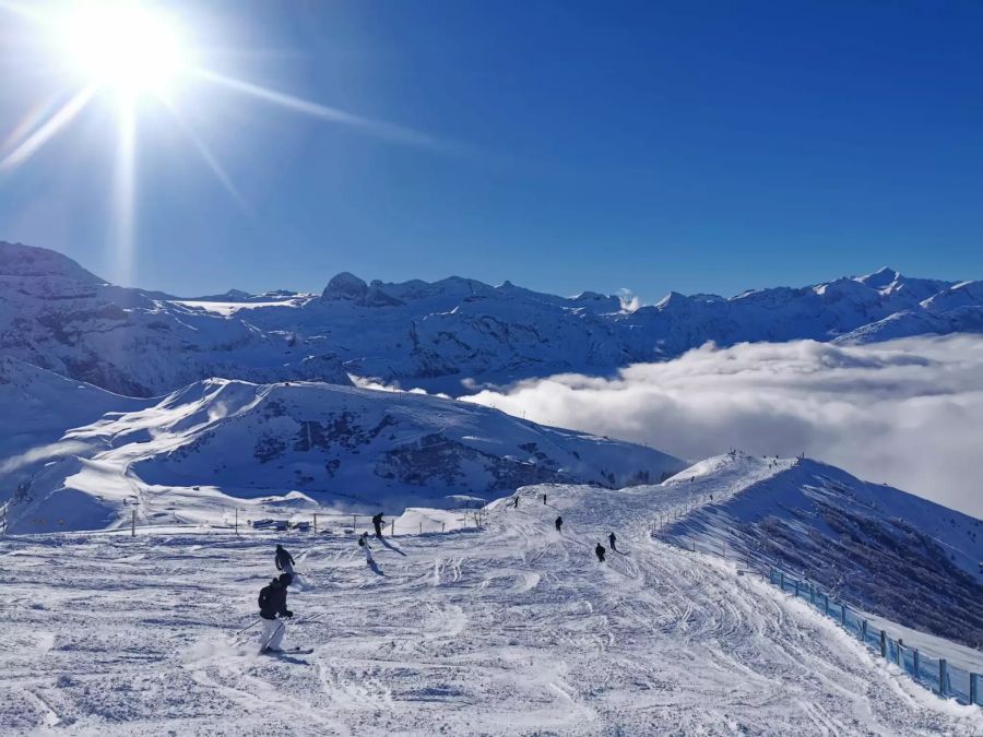 Auf der Piste herrschen perfekte Verhältnisse.