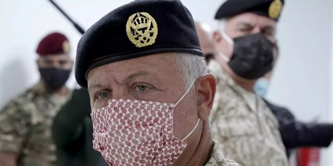 Jordaniens König Abdullah bei der Eröffnung eines Corona-Krankenhauses Jordaniens König Abdullah bei der Eröffnung eines Corona-Krankenhauses