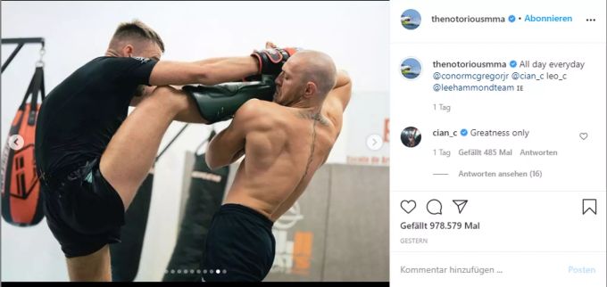 McGregor ist sich offenbar am Vorbereiten für sein Comeback. McGregor