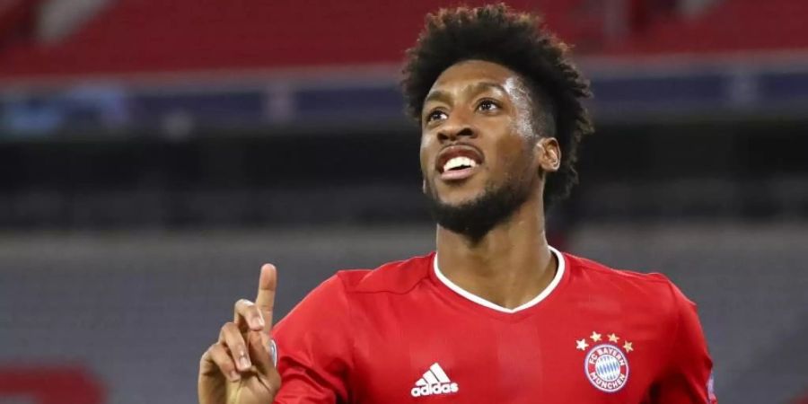 Könnte beim Bayern-Gastspiel in Gladbach wieder einsatzbereit sein: Kingsley Coman. Foto: Matthias Schrader/Pool AP/dpa