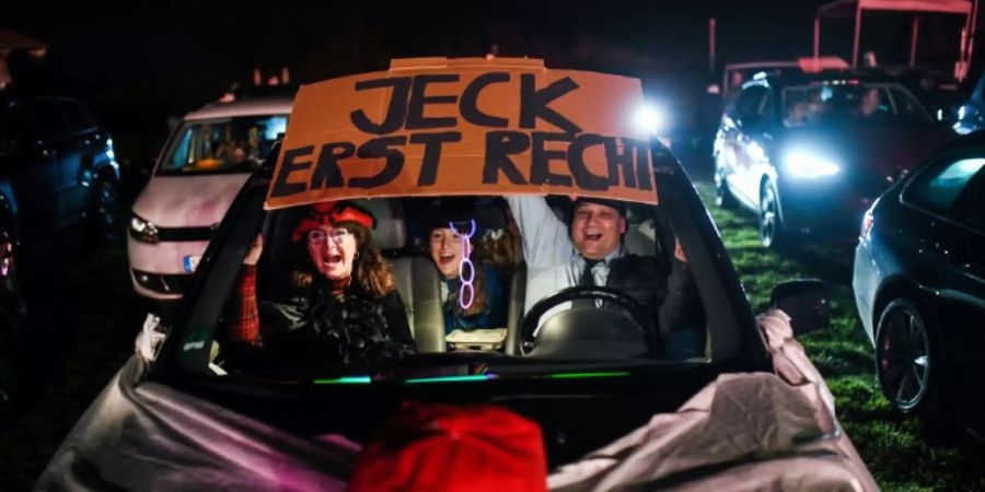 Drive-In-Karneval in Monheim am 5. Februar 2021