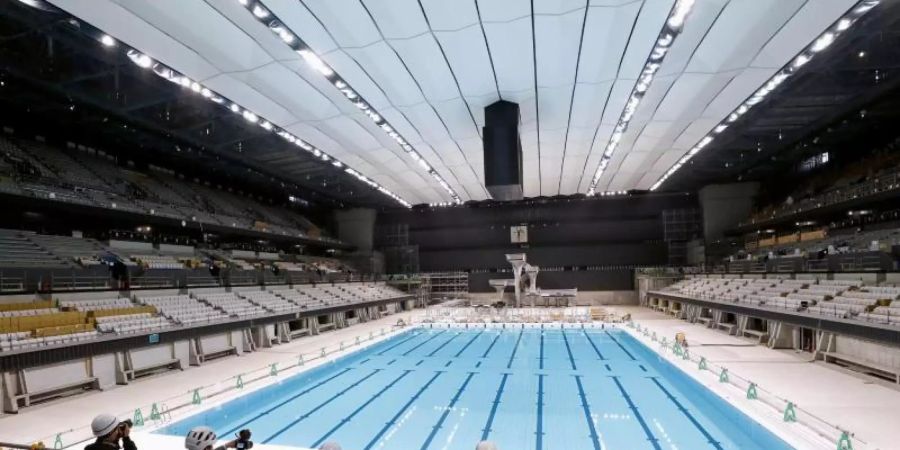 Der erste Olympia-Test sollte im Tokyo Aquatics Center stattfinden. Foto: Yukie Nishizawa/Kyodo News/dpa