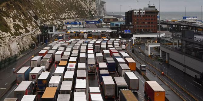 Freight trucks queue up at Dover Port as post-Brexit talks continue