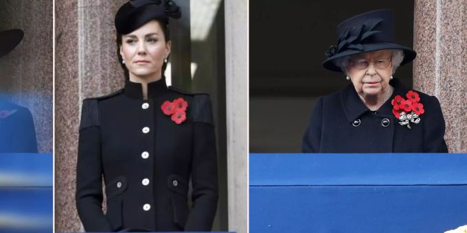 Beim Remembrance Day - Darum durfte Kate nicht neben der Queen stehen