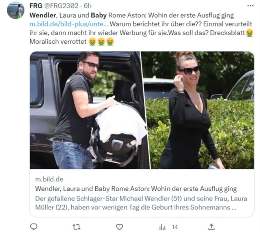 Laura und Michael Wendler zeigen sich erstmals mit Baby.