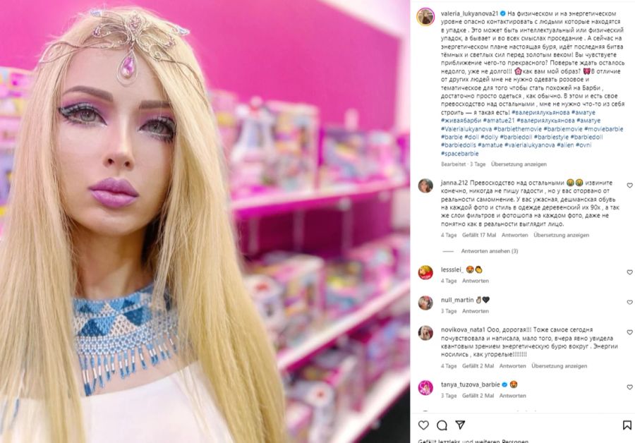 Das Idol von Valeria Lukyanova? Barbie.