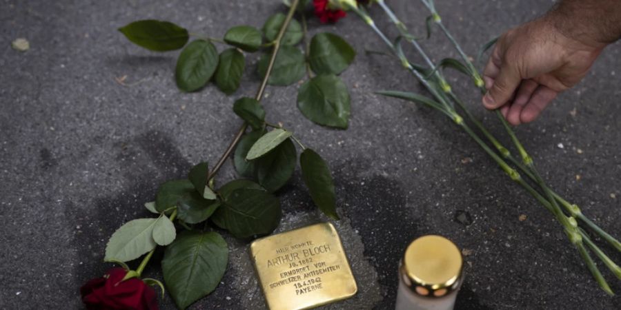Der Stolperstein des Nazi-Opfers Arthur Bloch in Bern.