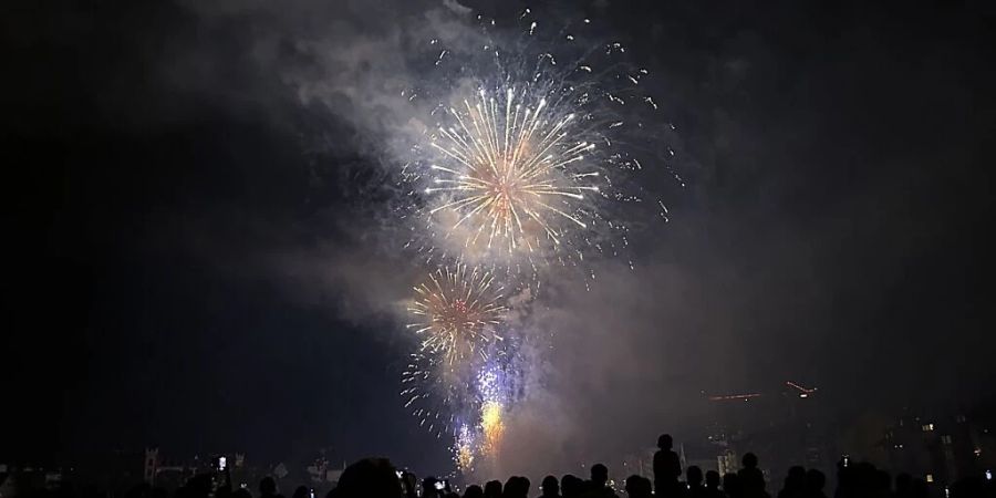 Das Feuerwerk zum Nationalfeiertag fiel in Basel etwas kürzer aus.