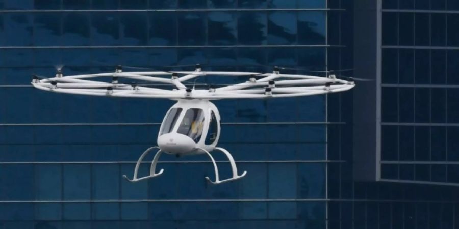 Der Volocopter beim Flug in Singapur