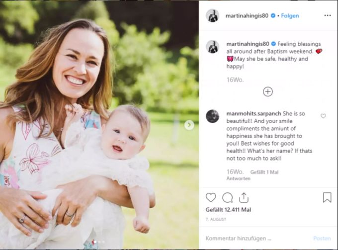 Martina Hingis und Töchterchen Lia. Martina Hingis