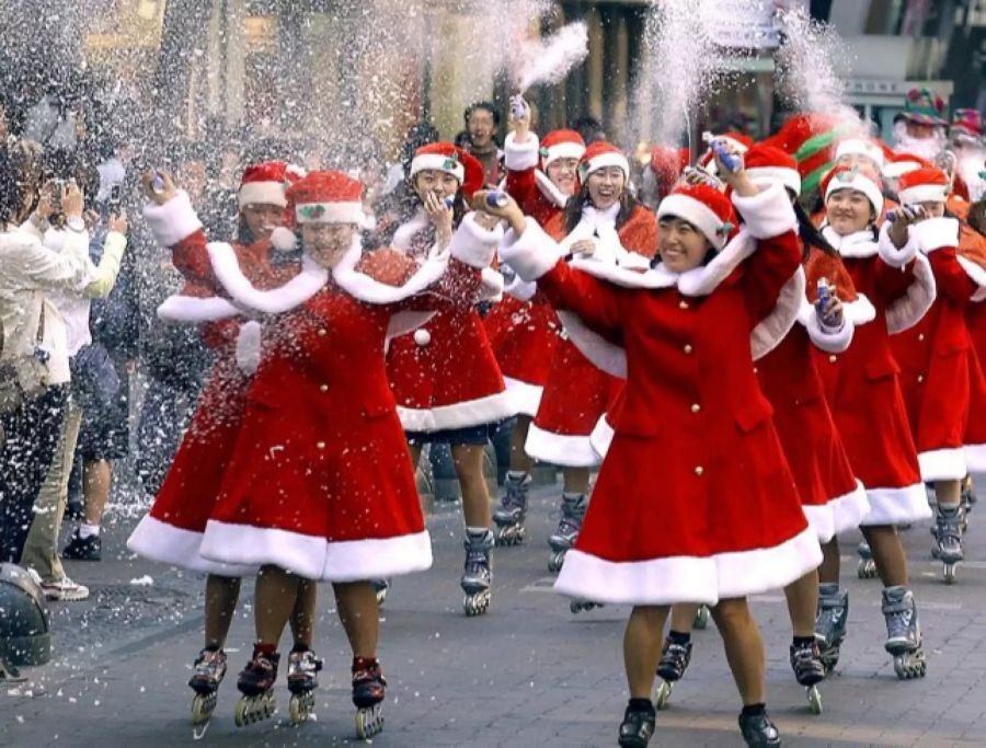 Weihnachten Traditionen Venezuela Rollschuhe