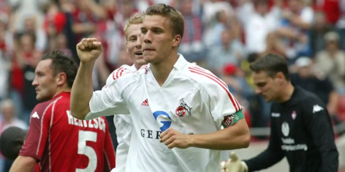 Ein junger «Poldi» als Captain beim 1. FC Köln in der deutschen Bundesliga. Lukas Podolski