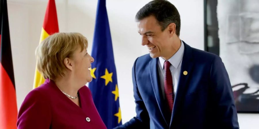 Merkel und Sánchez am Rande eines EU-Gipfels