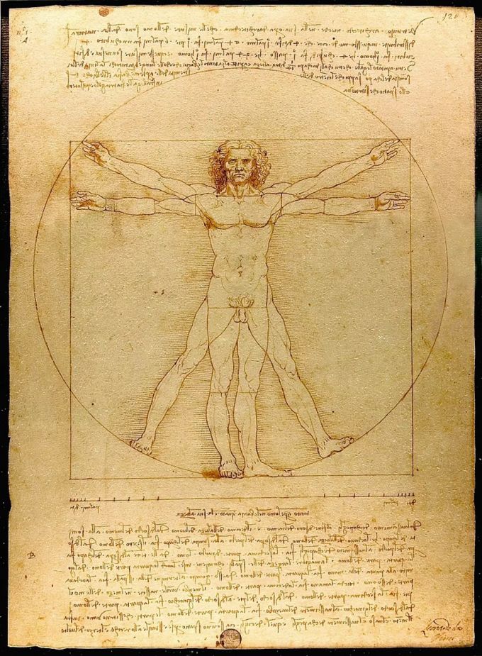 «Der Vitruvianische Mensch» wird bei der Sonderausstellung für Leonardo da Vinci im Louvre gezeigt. Der vitruvianische mensch