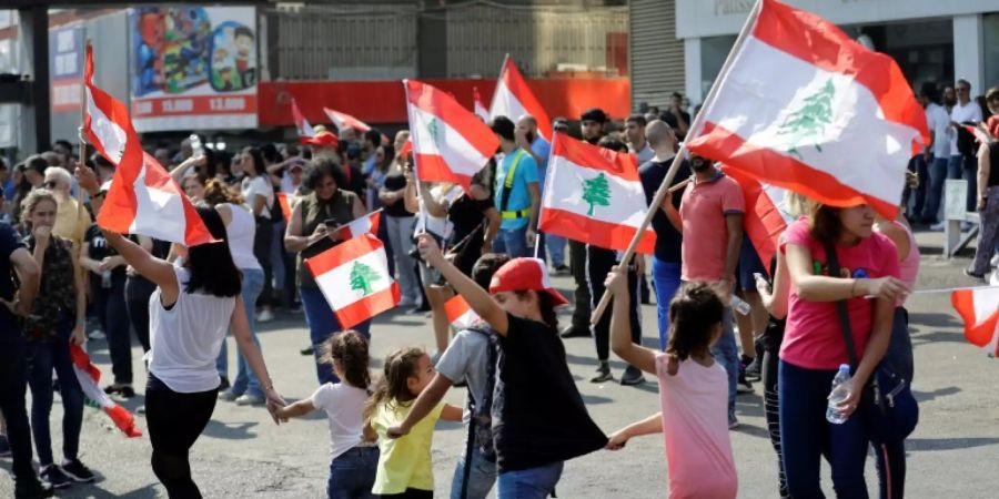 Schüler-Protest im Libanon