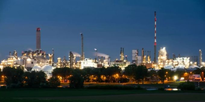 Der Standort von BASF in Ludwigshafen (D) Standort von BASF