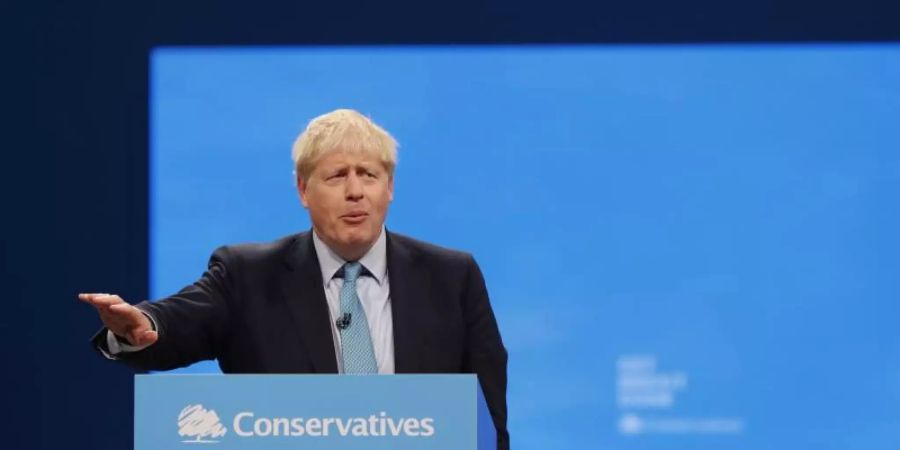 Premier Boris Johnson vergangene Woche während des Parteitags der britischen Konservativen. Foto: Frank Augstein/AP/dpa