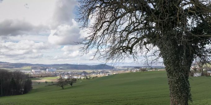 Einfahrtsstrasse Richtung der Gemeinde Hägglingen. Einfahrtsstrasse Richtung der Gemeinde Hägglingen.