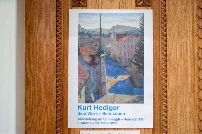 Plakat der Kunstausstellung von Kurt Hediger