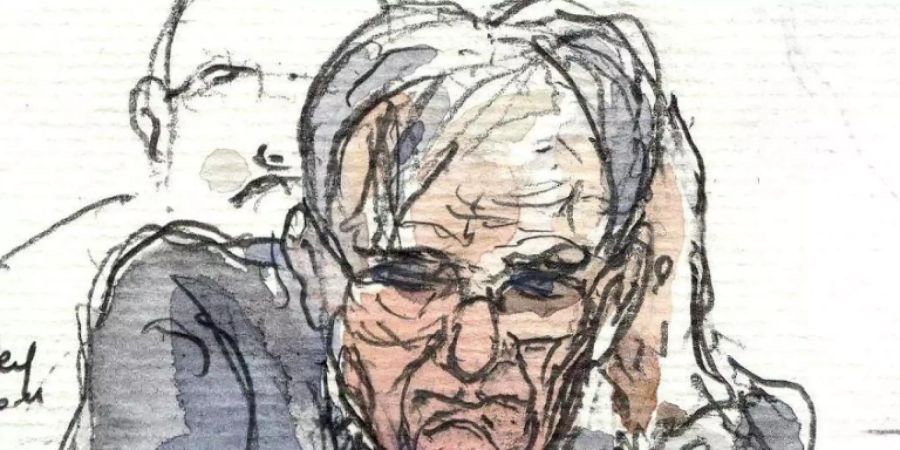 Frühere Gerichtszeichnung von
Dieter Krombach