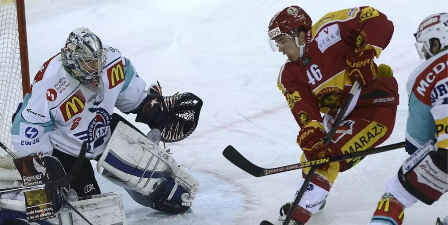 Jared Spurgeon (hier im Dress der SCL Tigers in der Saison 2012/13) führt Minnesota mit drei Toren zum Sieg.